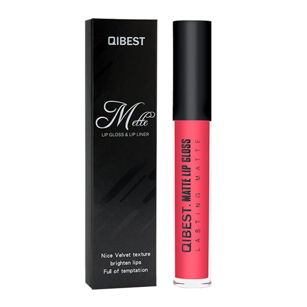 Liquid Lip Gloss and Lip Pencil Liner Kit, Bright Pink