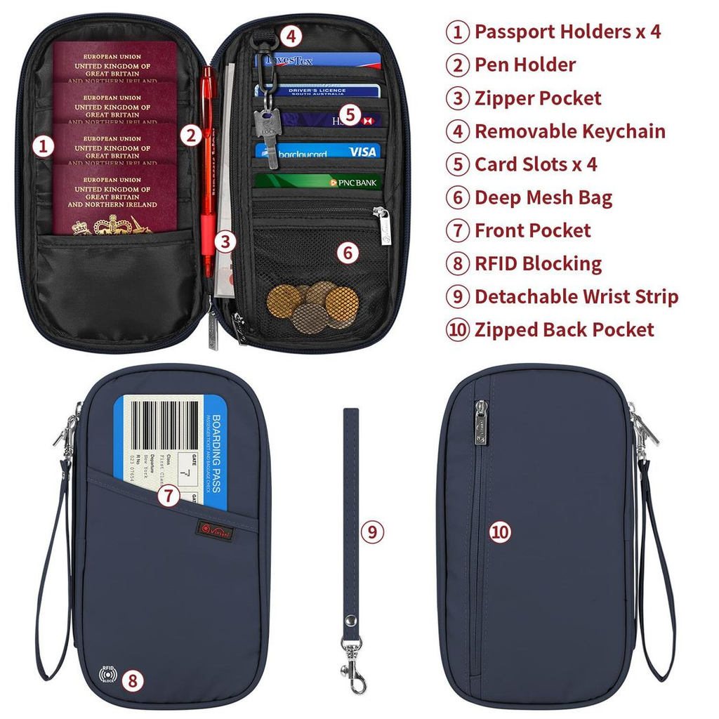 VINSANI DELUXE PASSPORT ORG NAVY BLUE 1010327